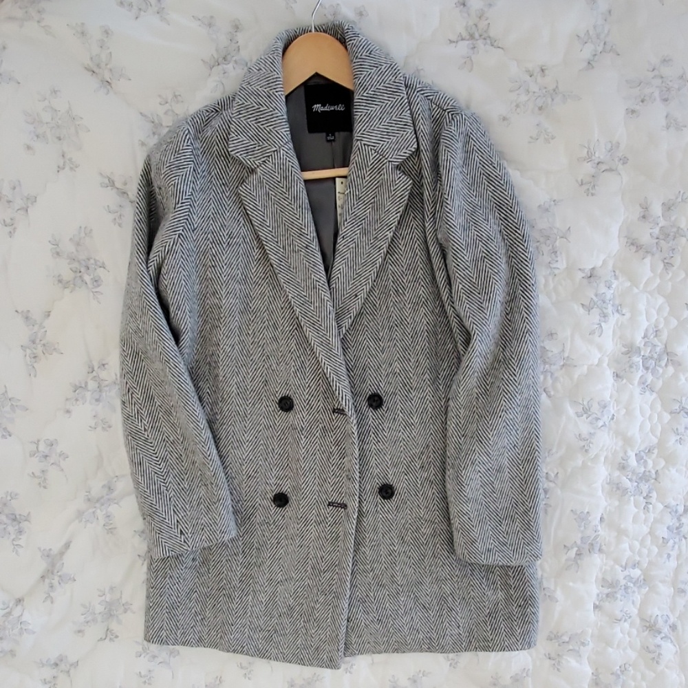 Madewell herringbone blazer coat